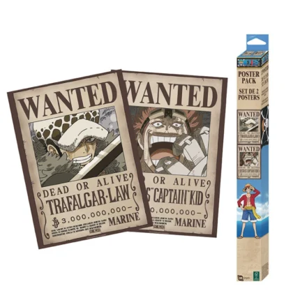 One Piece Wanted Law & Kid set od 2 postera 52x38cm