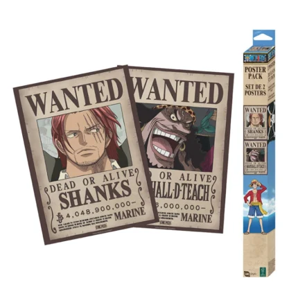 One Piece Wanted Roger & Whitebeard set od 2 postera 52x38cm